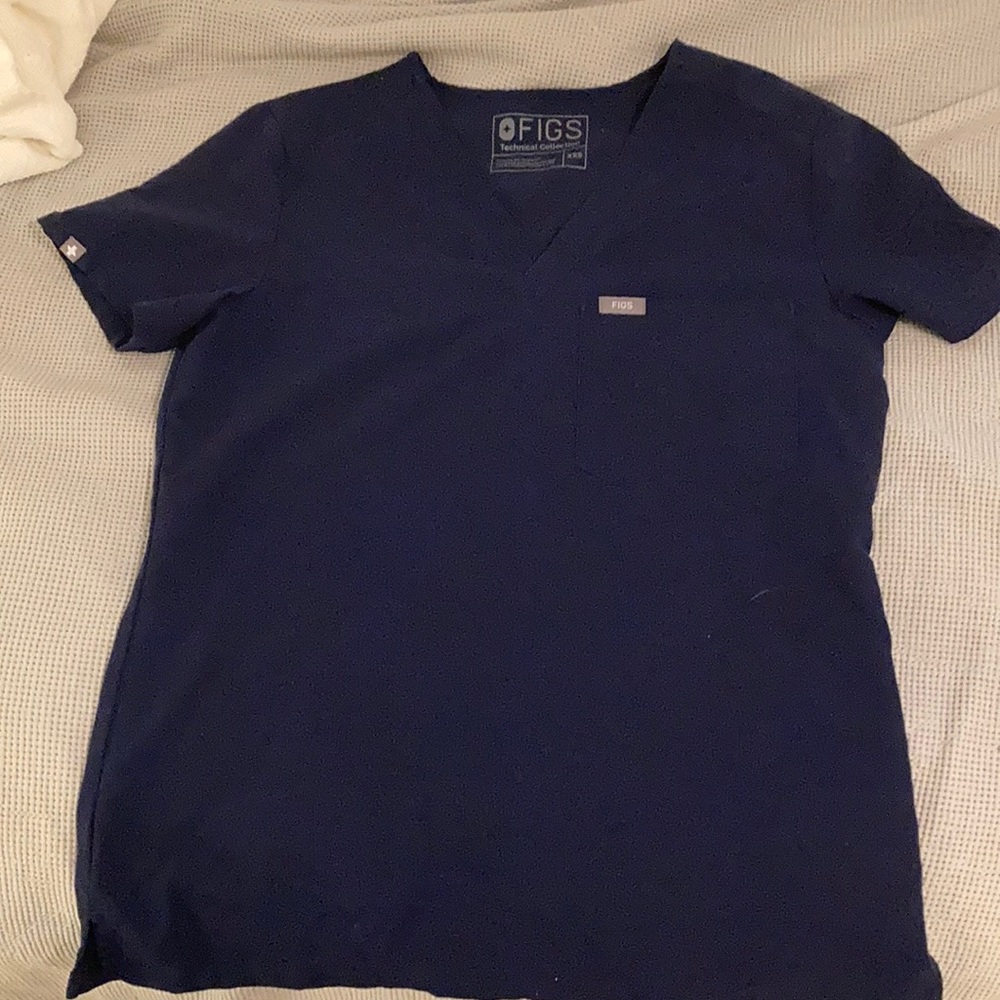Figs navy blue scrub top